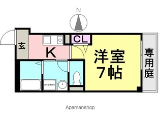 パークハウス大井戸【103号室】の間取り