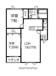 コルサK【3階】の間取り