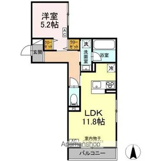 サニーハイツ コバリ【201号室】の間取り