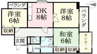 ロイヤルハイム成和【301号室】の間取り