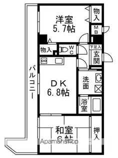 グランエクセル高師浜【102号室】の間取り