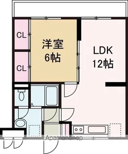 ロイヤルメゾン白浜 B【103号室】の間取り
