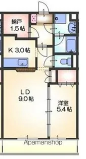 エコール・ド・松葉【202号室】の間取り