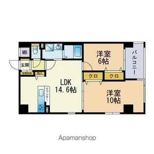藤8番館【6階】の間取り