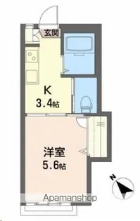 ブランシェ・山手【203号室】の間取り