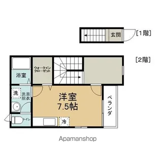 ベルアヴェニュKOSAKA【201号室】の間取り