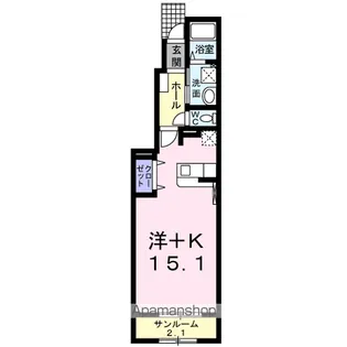 セレノⅢ【105号室】の間取り