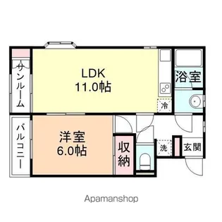 ソレイユ野村第五【306号室】の間取り