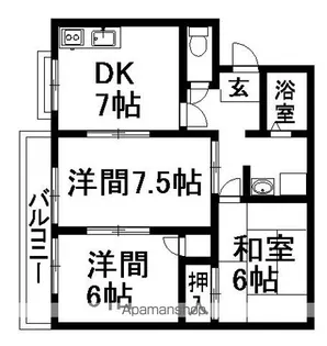 サンアヴェイル森A【2階】の間取り