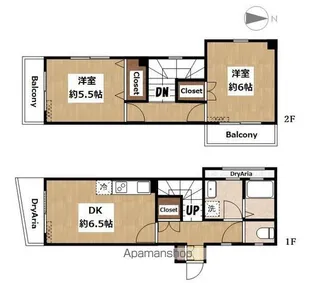 上目黒ガーデンホームズ【1階】の間取り