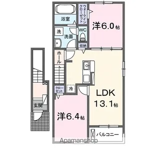 リールポルテC【2階】の間取り