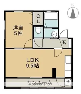 城北ハイツ【2階】の間取り