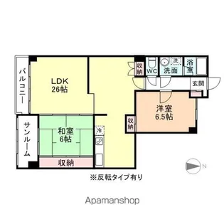 ベルヴィー・カワカミ【2-C号室】の間取り