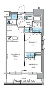 ルフォンプログレ押上EAST【2階】の間取り