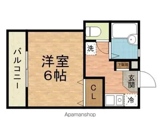 カーサ・クミ【101号室】の間取り