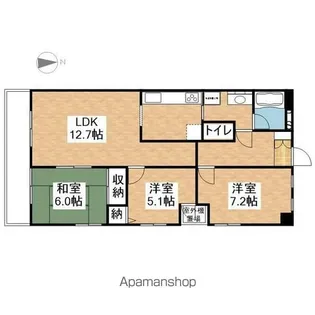 グランドール泉【602号室】の間取り