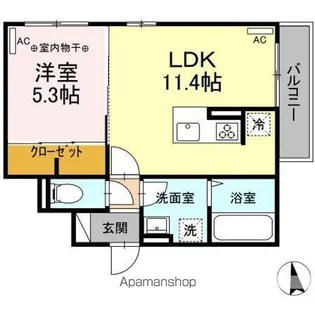 DーROOM荒井【3階】の間取り