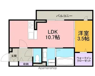 サンイーストⅠ【107号室】の間取り