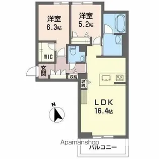 セントガーデン【1階】の間取り