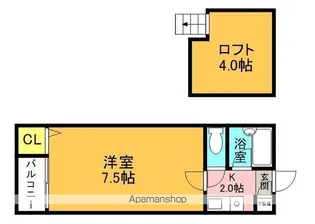 マキシム山荘通【2階】の間取り