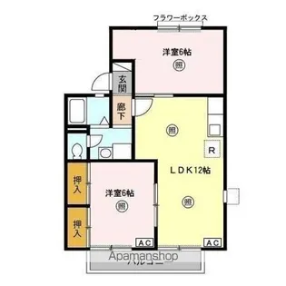 エクレール五井西 AB【1階】の間取り