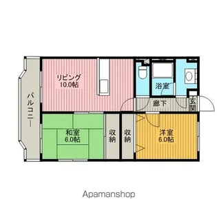 フォーシーズン田名Ⅱ【2階】の間取り