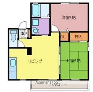 シティハイムハピネス【1階】の間取り