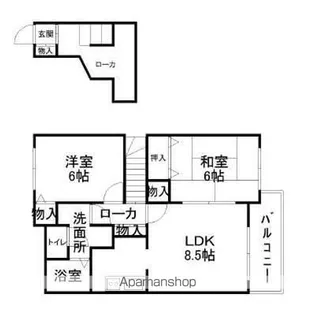 キャンパニュールA棟【101号室】の間取り