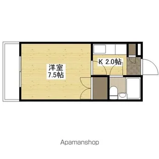 第2コーポ倉本【308号室】の間取り