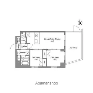 ENETIAL代官山【4階】の間取り