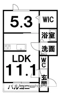 アルファーメゾン【201号室】の間取り