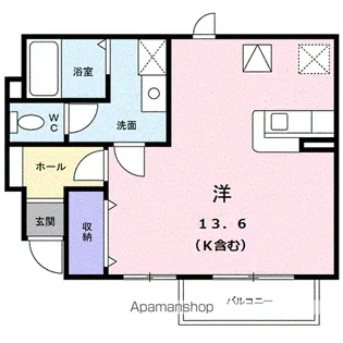 アルカンシェル庄内Ⅱ【1階】の間取り