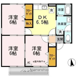 ルーミング三輪【1階】の間取り
