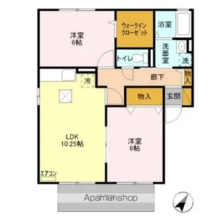 フラッツ ABC【1階】の間取り