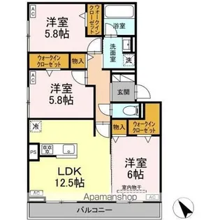 D-avance今本町A【2階】の間取り