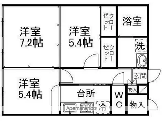 荒巻ハイツA棟【206号室】の間取り