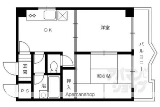 第20洛西ハイツ久我【3階】の間取り