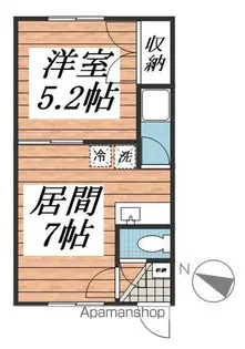 ベイサイドテラスB【201号室】の間取り
