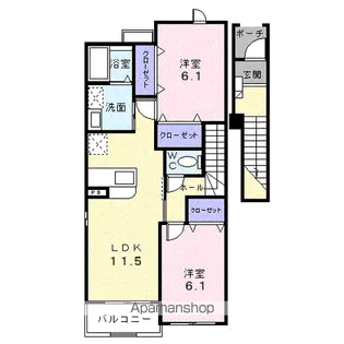 ブリーゼ・F【2階】の間取り