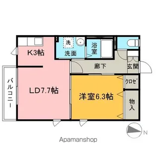 メゾン・ド・セレニテ【101号室】の間取り