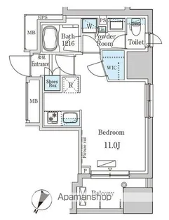 パークアクシス小伝馬町【4階】の間取り