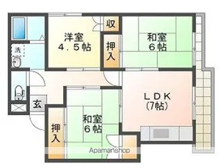 グランドハイツ【305号室】の間取り