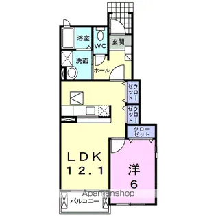 インフォローズB【1階】の間取り