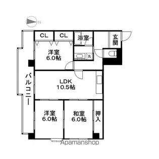 レジデンス千代田【801号室】の間取り