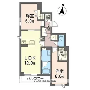 グリナージュ テラス【301号室】の間取り