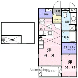 ブローテ【203号室】の間取り