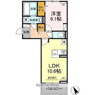 コンフィデンスS.S【3階】の間取り