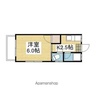 マンスリー・ワン・オグリ【1階】の間取り