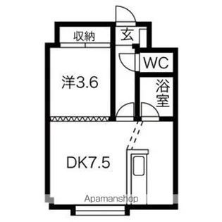 ハピネス・21【402号室】の間取り
