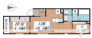 サニープレイス都賀【1階】の間取り